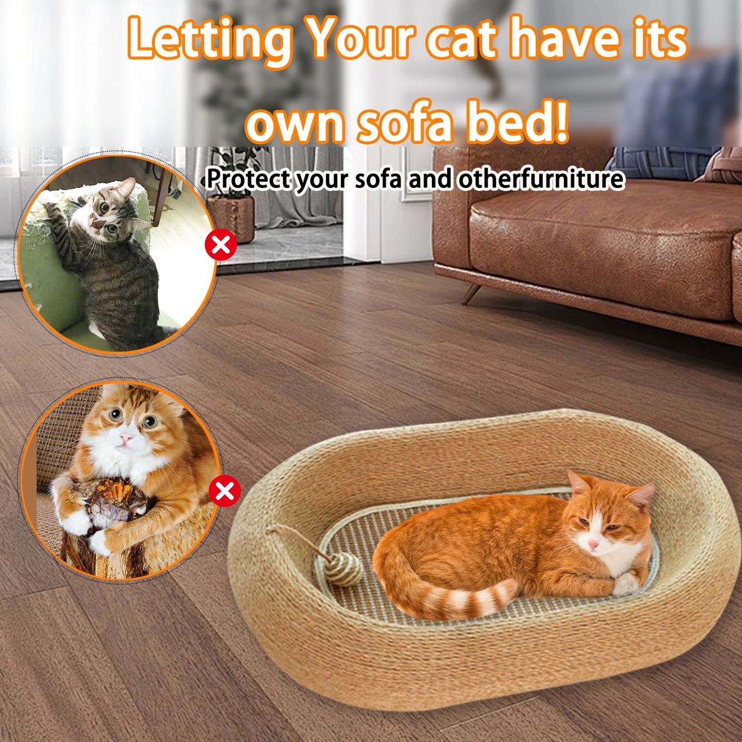 Cat Scratcher, Sisal Cat Nest Cat Sleeping Bed