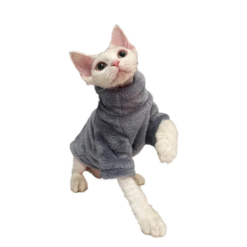 Sphynx Cat Sweater Coat Turtleneck