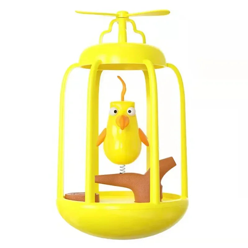 Cat Interactive Toys with Squeaky Swinging Bird Cage