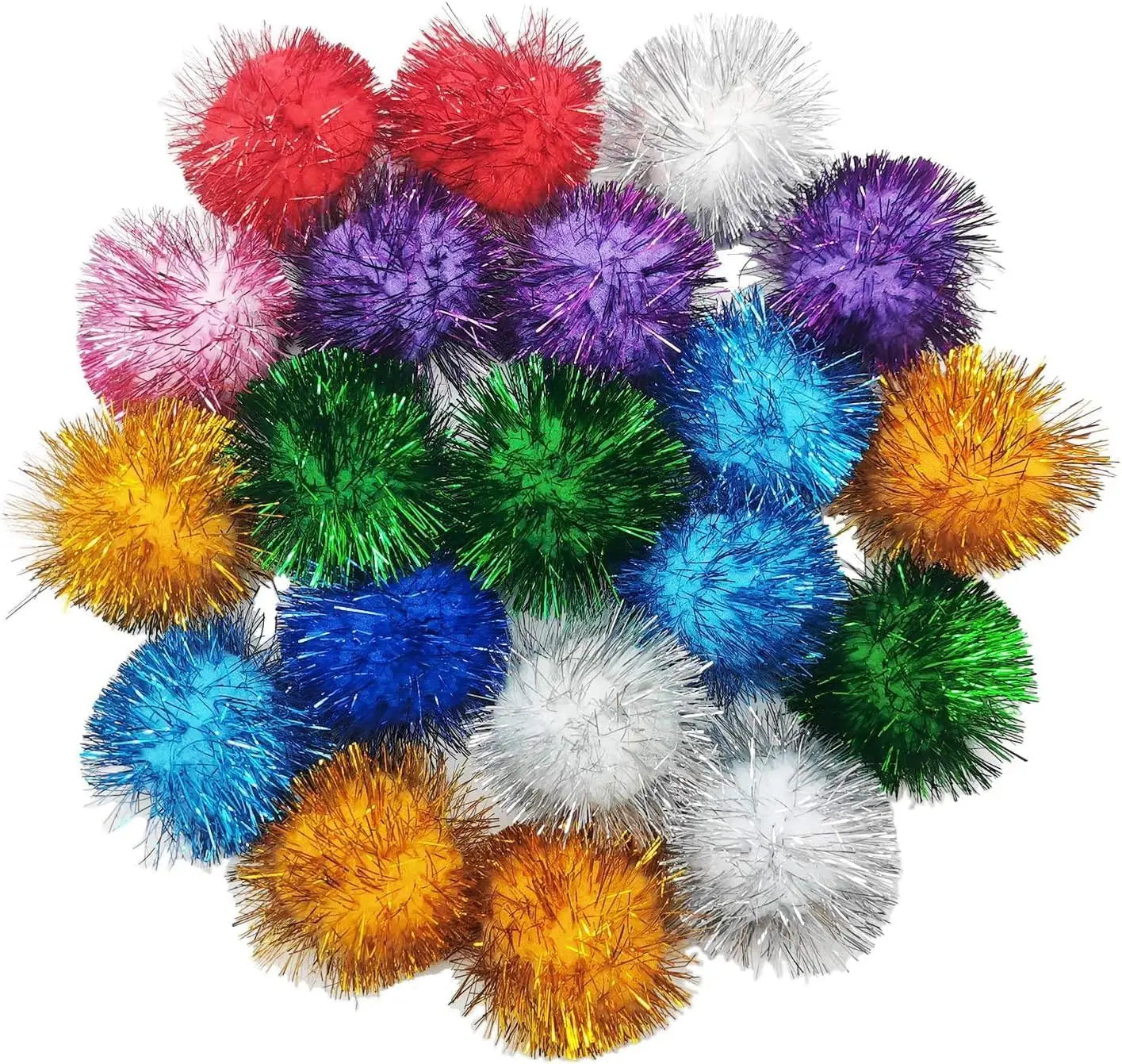 20 Sparkling Balls of Various Colors