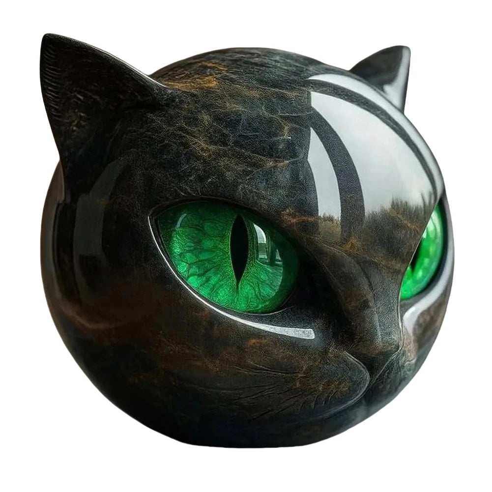 Black Obsidian Crystal Gemstone Cat Cat Head