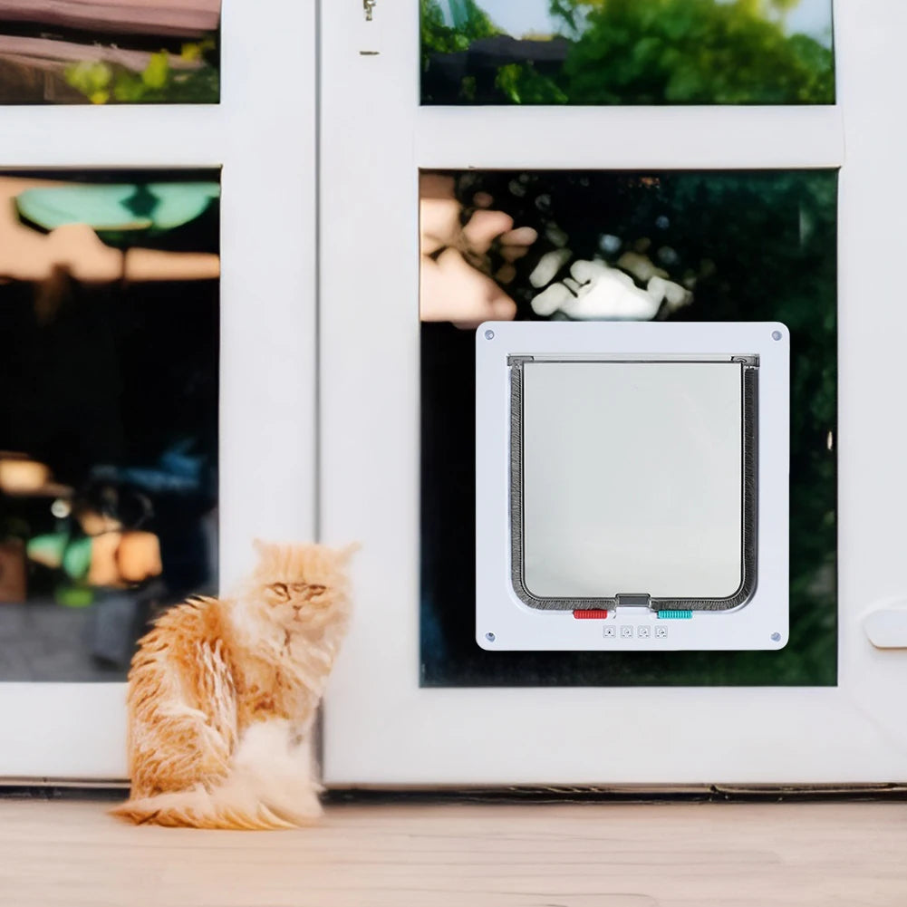 Cat Flap Door with 4 Way Security Lock