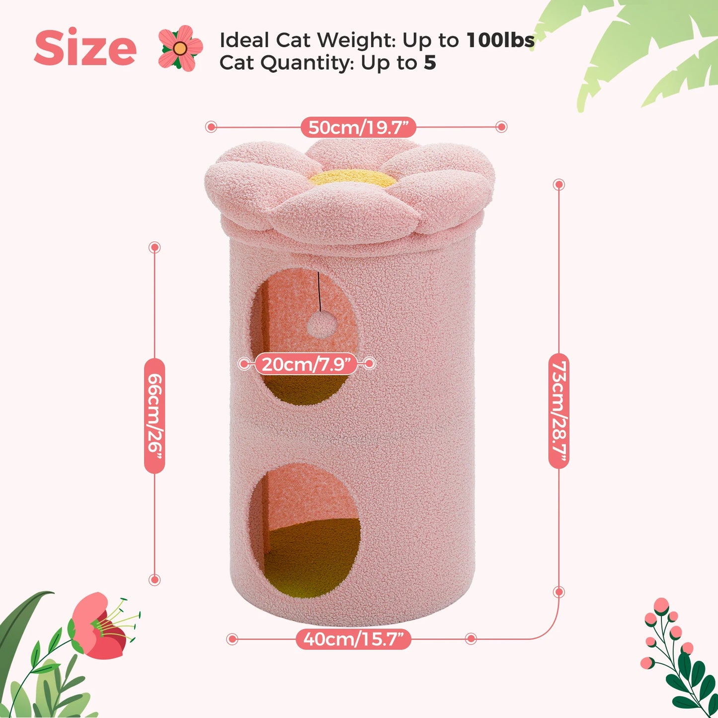 2-Storey Cat Beds for Indoor Cats Large Cat House