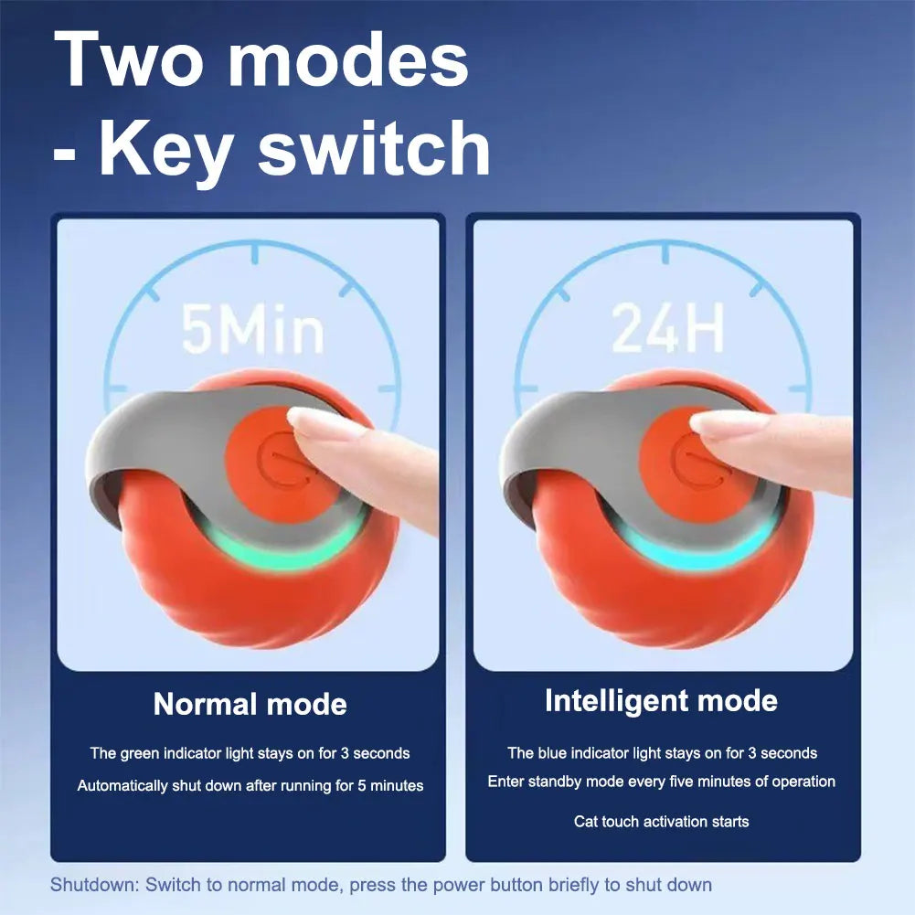 Smart Toy Ball Electronic Interactive Pet Toy Moving Ball Rechargeable