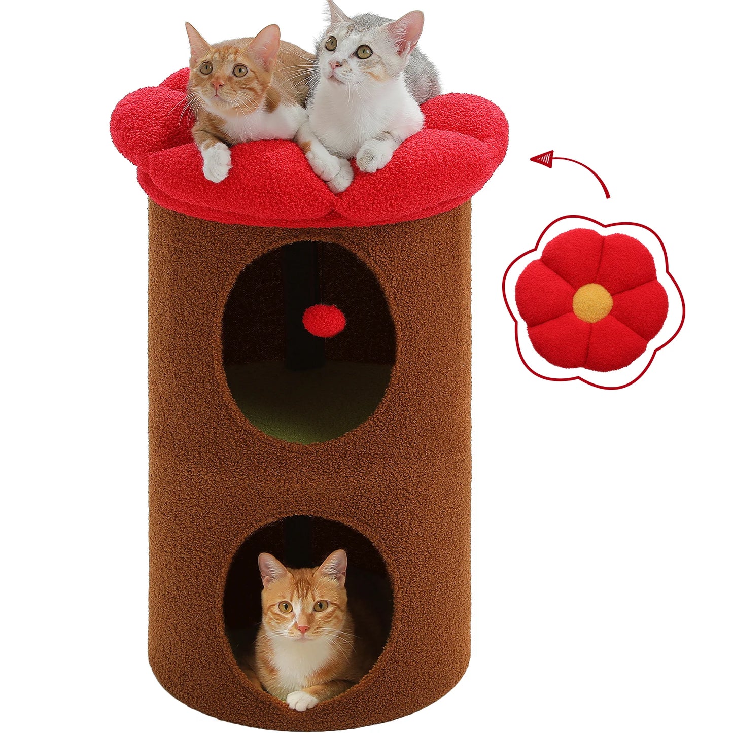 2-Storey Cat Beds for Indoor Cats Large Cat House