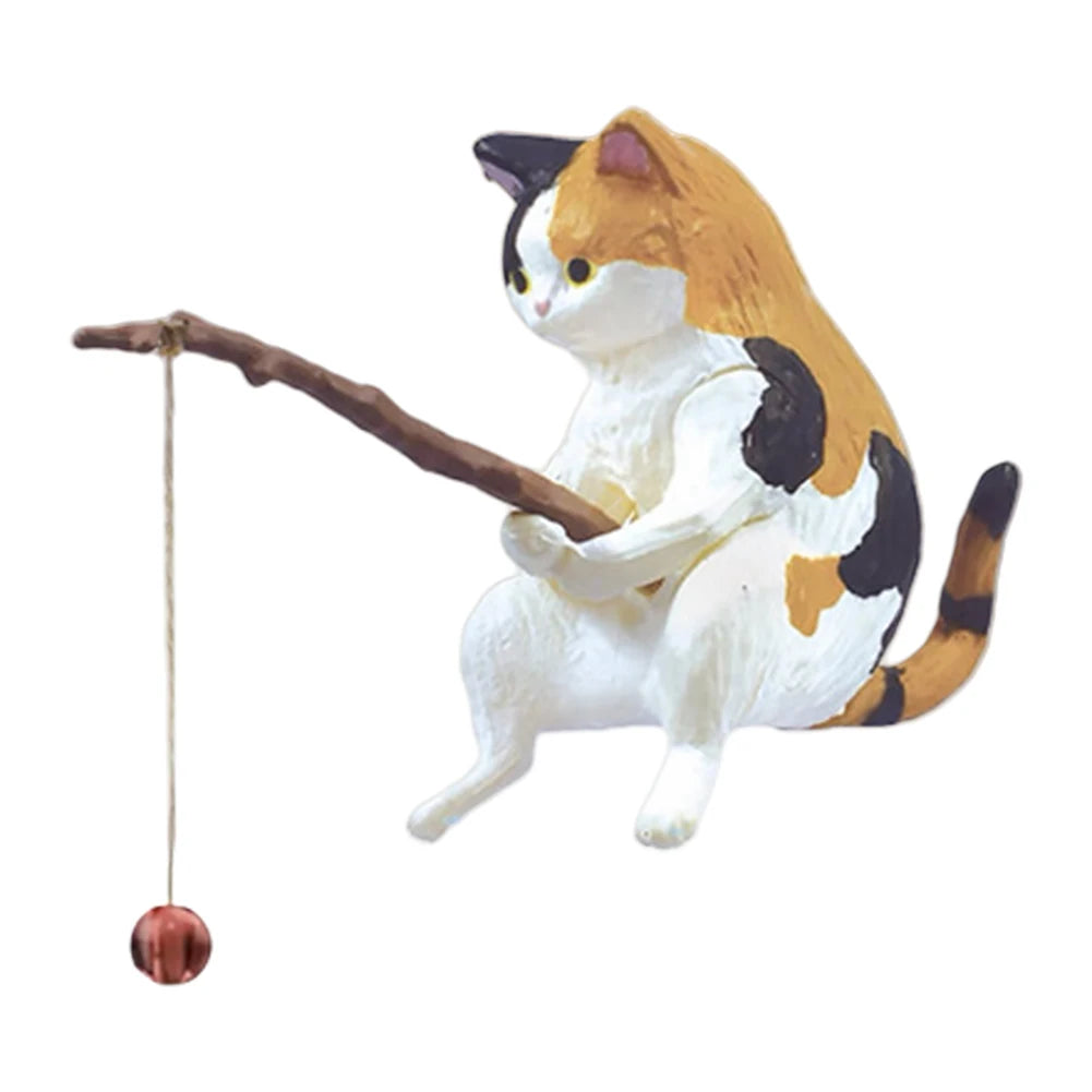 Fish Landscaping Cartoon Cat Statue