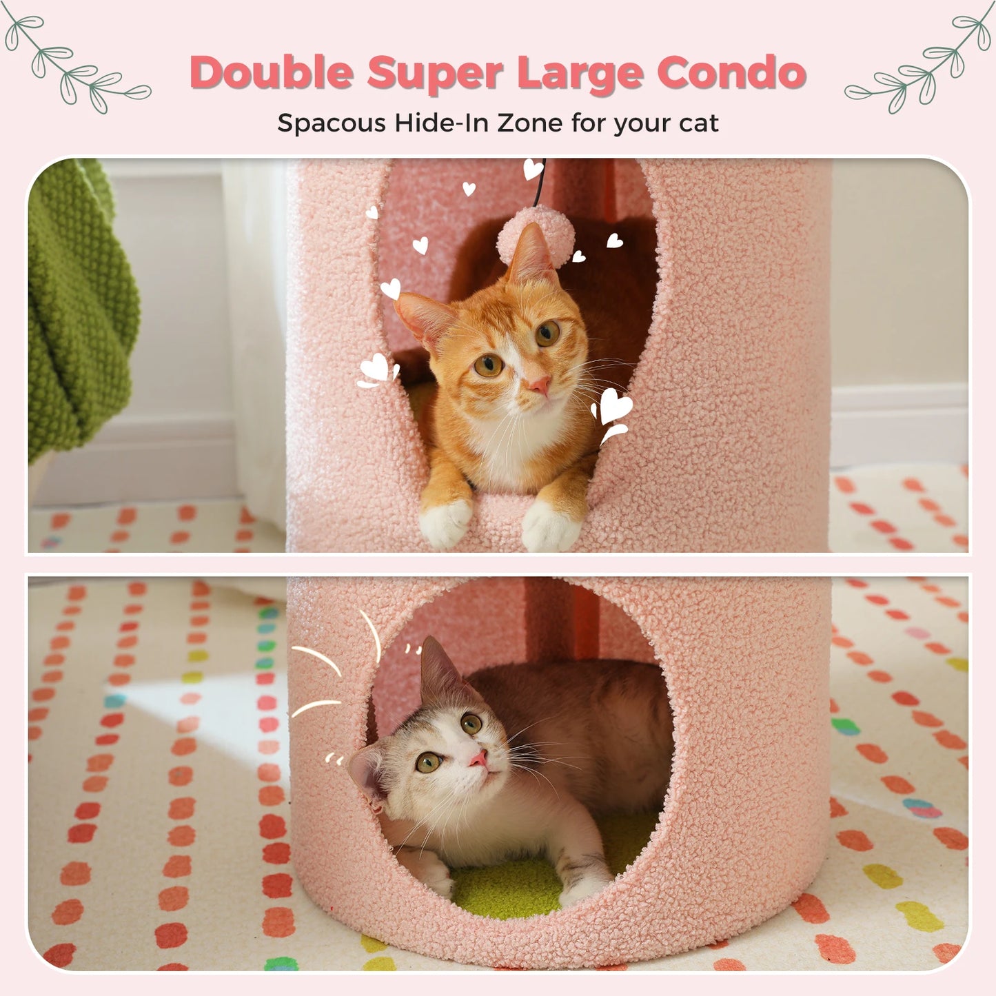 2-Storey Cat Beds for Indoor Cats Large Cat House