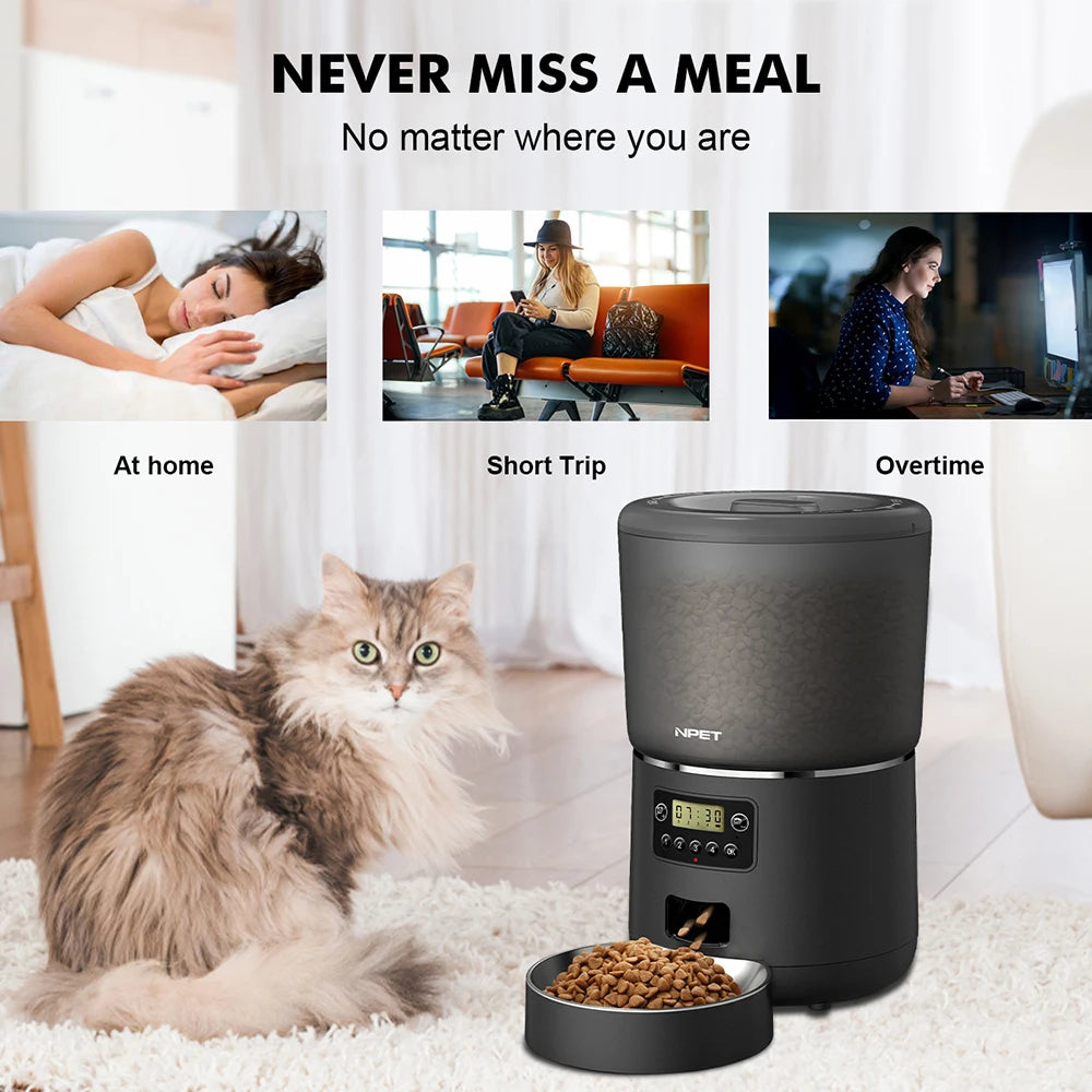 NPET 4L Automatic smart pet feeder for cats