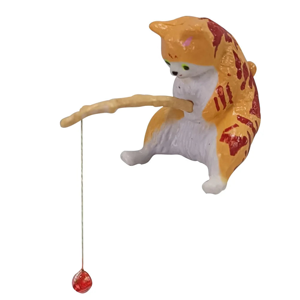 Fish Landscaping Cartoon Cat Statue