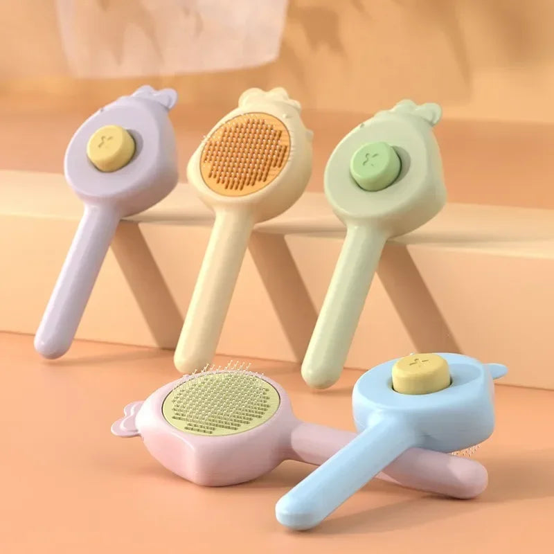 Pet Massage Brushes Cat Comb Hair Removal Pet Grooming BrushSelf Grooming Brush for Kitten Removes Tangles Loose Fur Cats Dogs