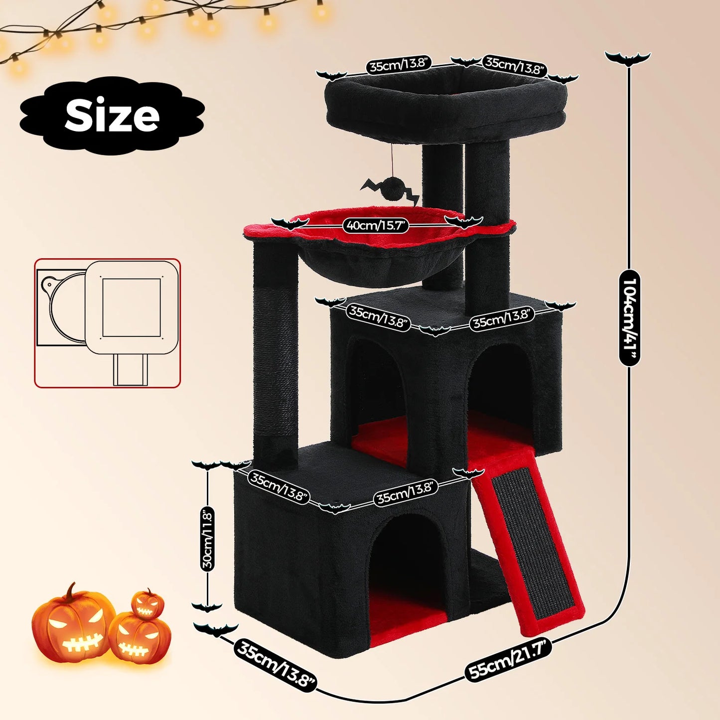 Large Cat Tree for Indoor Cats,