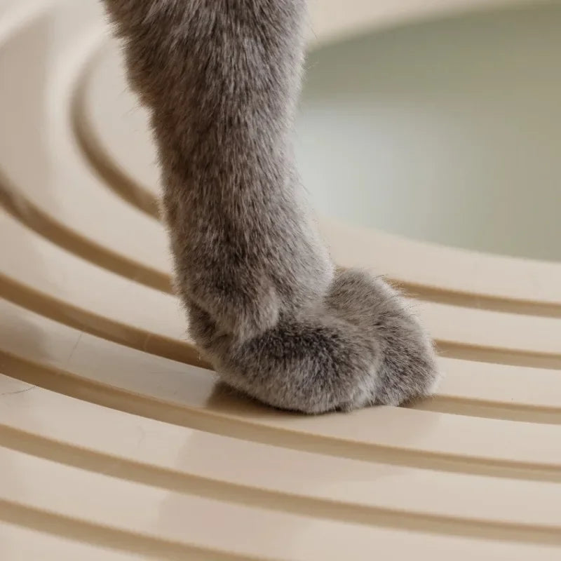 IRIS USA Large Round Top Entry Cat Litter Box with Scoop