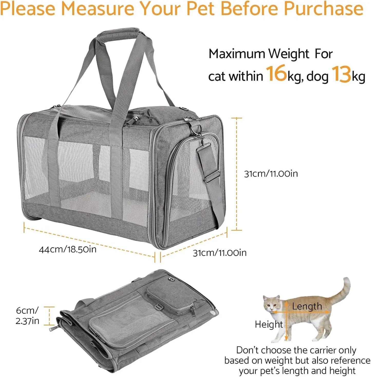 Airline Approved Pet Carrier for Cats