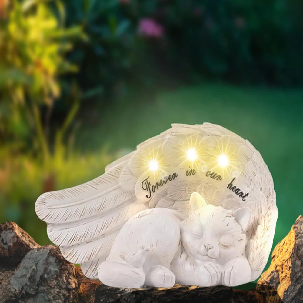 Best Quality Solar Cat Pet Memorial Statue