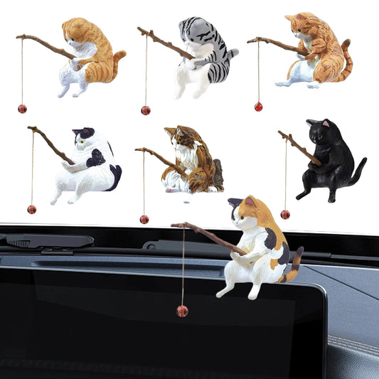 Fish Landscaping Cartoon Cat Statue