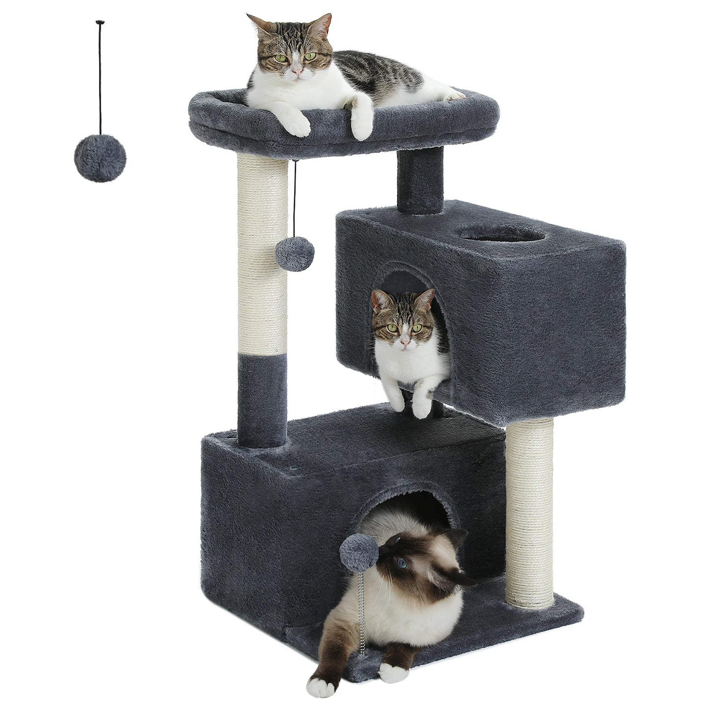 Multi-Level Cat Tree Tower with Sisal Scratching Post