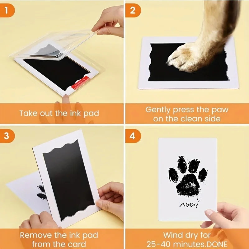 12 件套 Pet Paw Print Impression Kit with Photo Frames