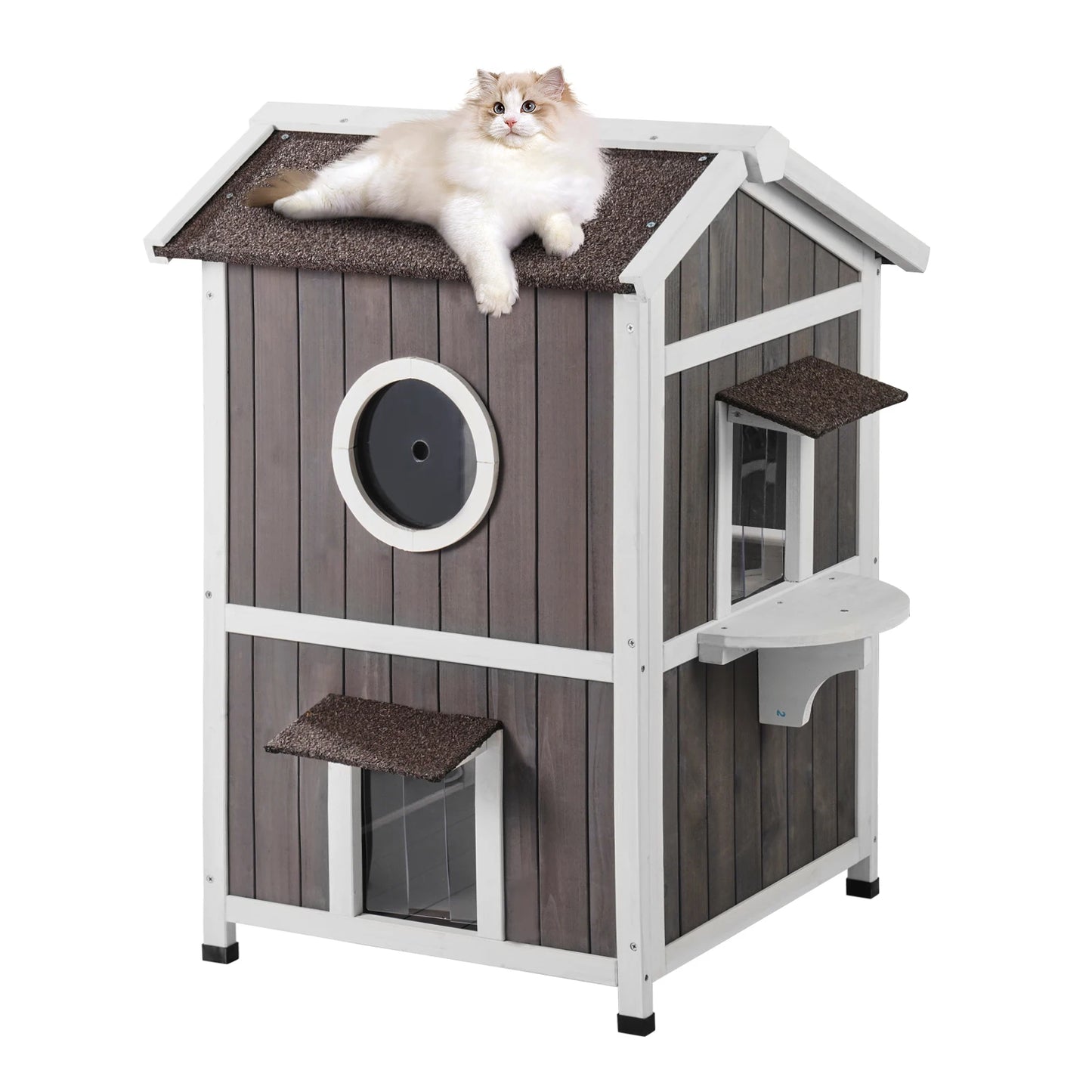 SucceBuy Outdoor Cat House Weatherproof