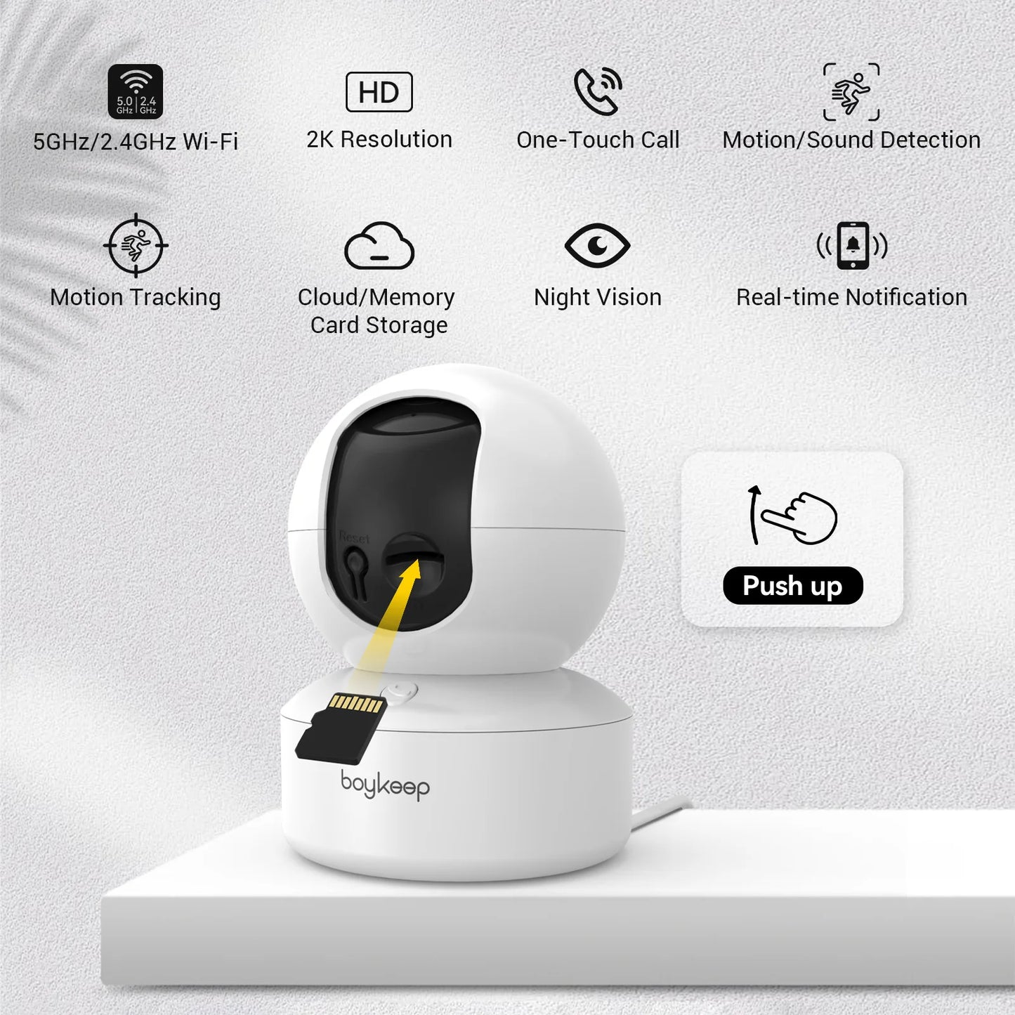BoyKeep Smart Camera 2K Security Protection