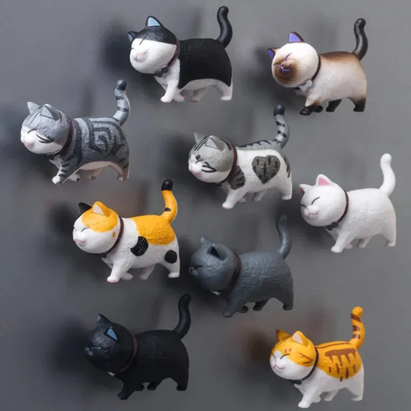 3pcs Random Styles Lovely Cat Series Refrigerator Magnet