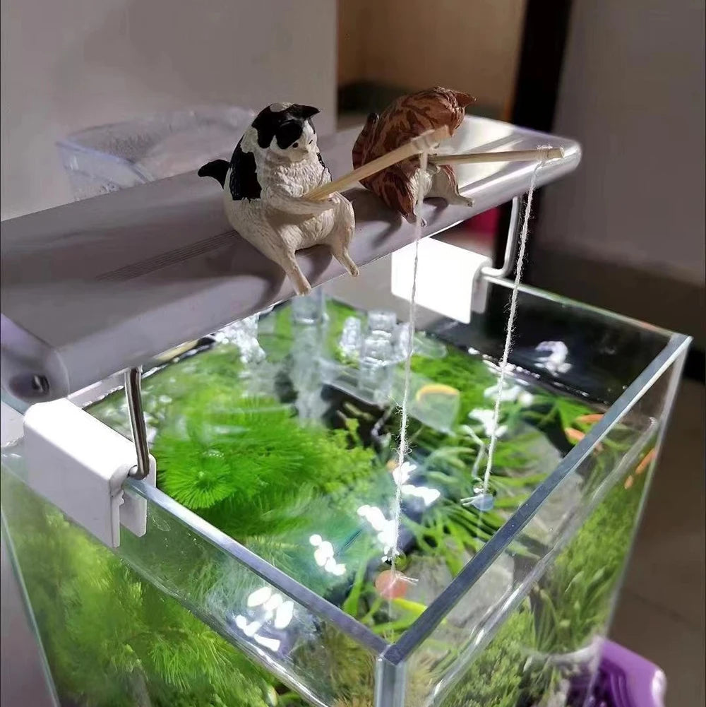 Fish Landscaping Cartoon Cat Statue