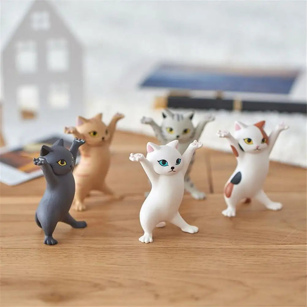 5PCS Anime Raising Hands Dancing Cat