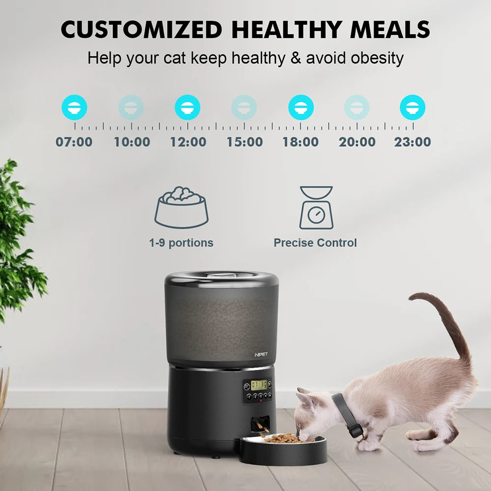NPET 4L Automatic smart pet feeder for cats
