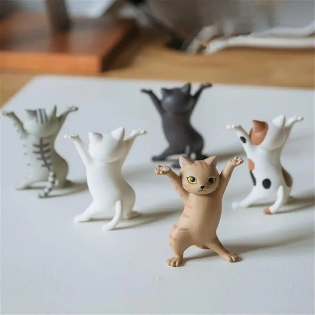 5PCS Anime Raising Hands Dancing Cat