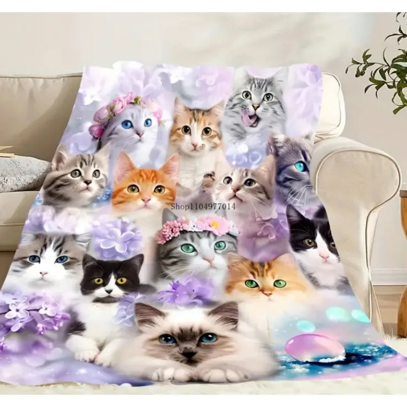 Cute cat blanket