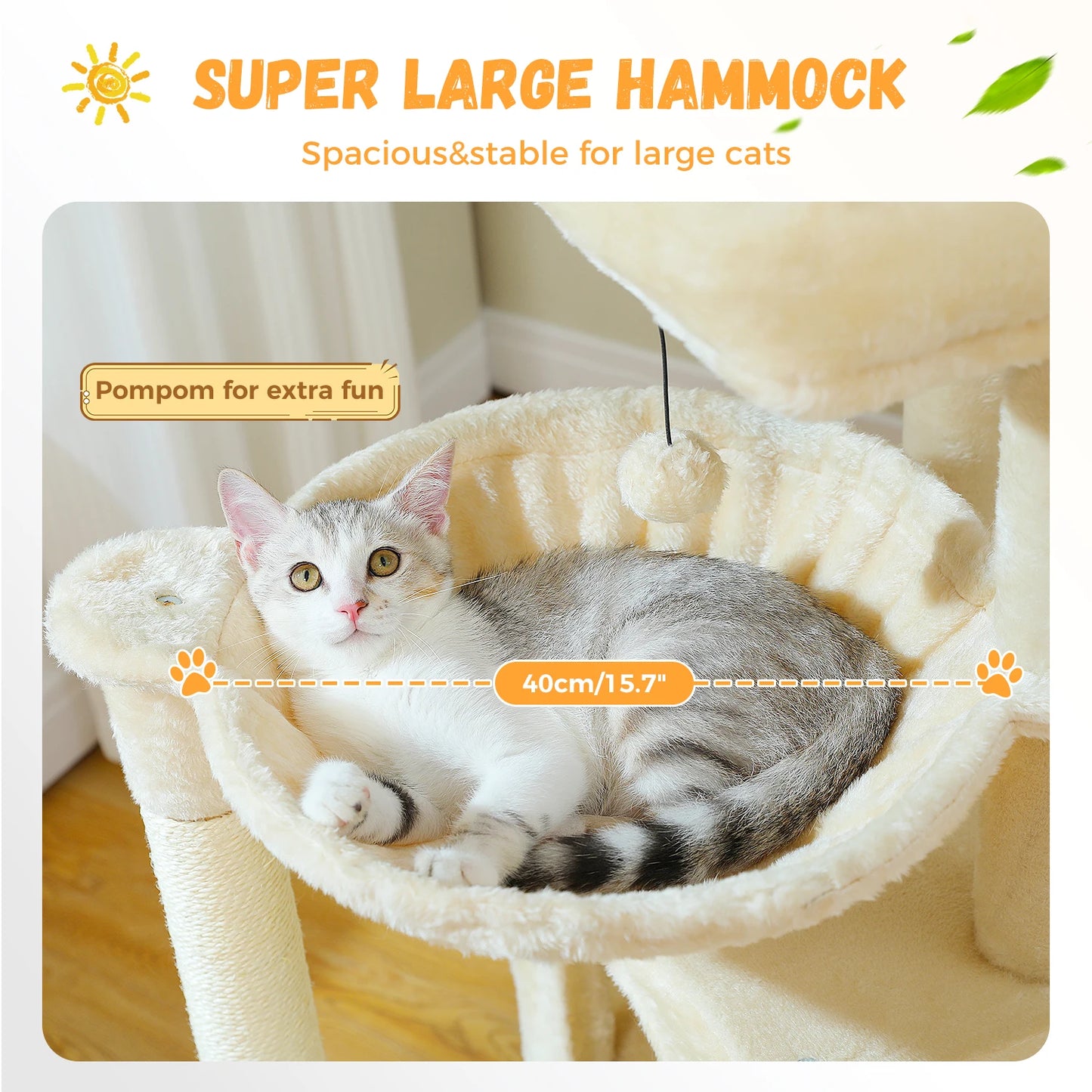 Large Cat Tree for Indoor Cats,
