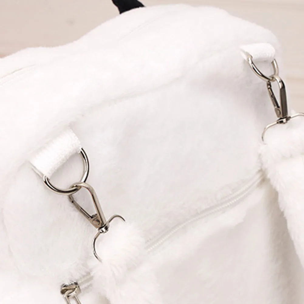 Cute Cat Paw Plush Backpack with Adjustable Straps