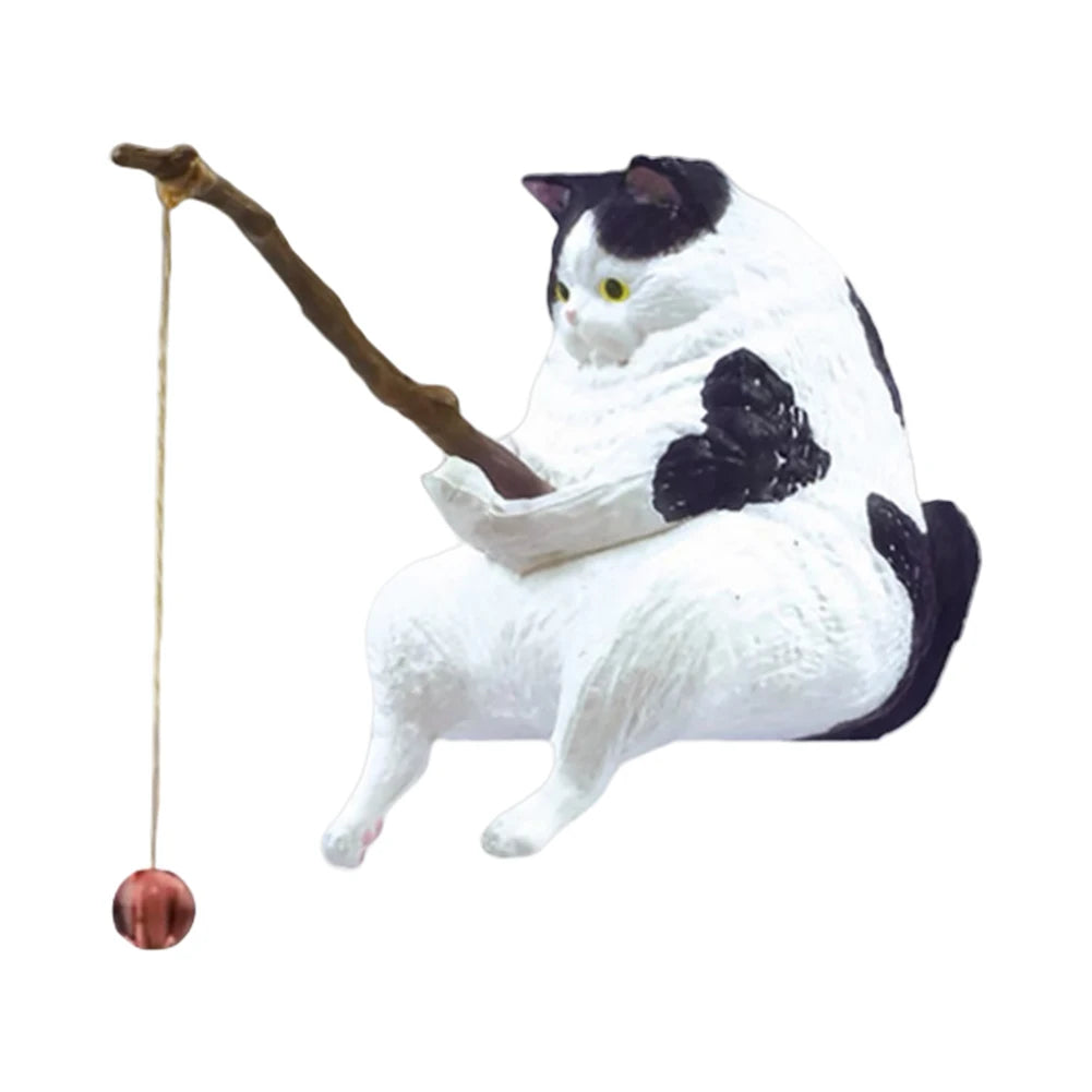 Fish Landscaping Cartoon Cat Statue