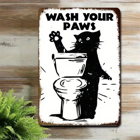 1PC Tin Sign Wash Your Paws