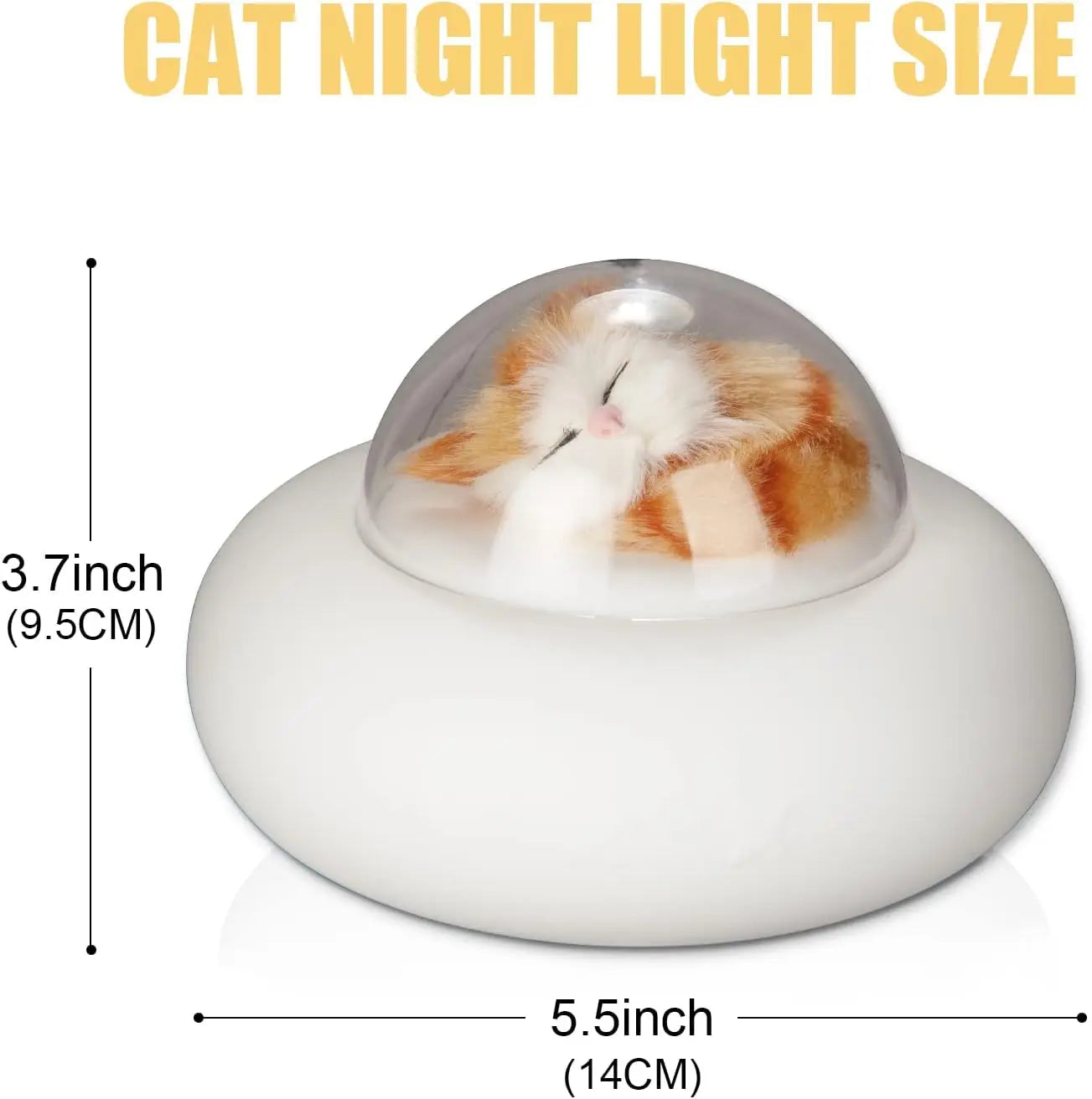 Cute Kitty Spaceship Night Light LED For Kids,
