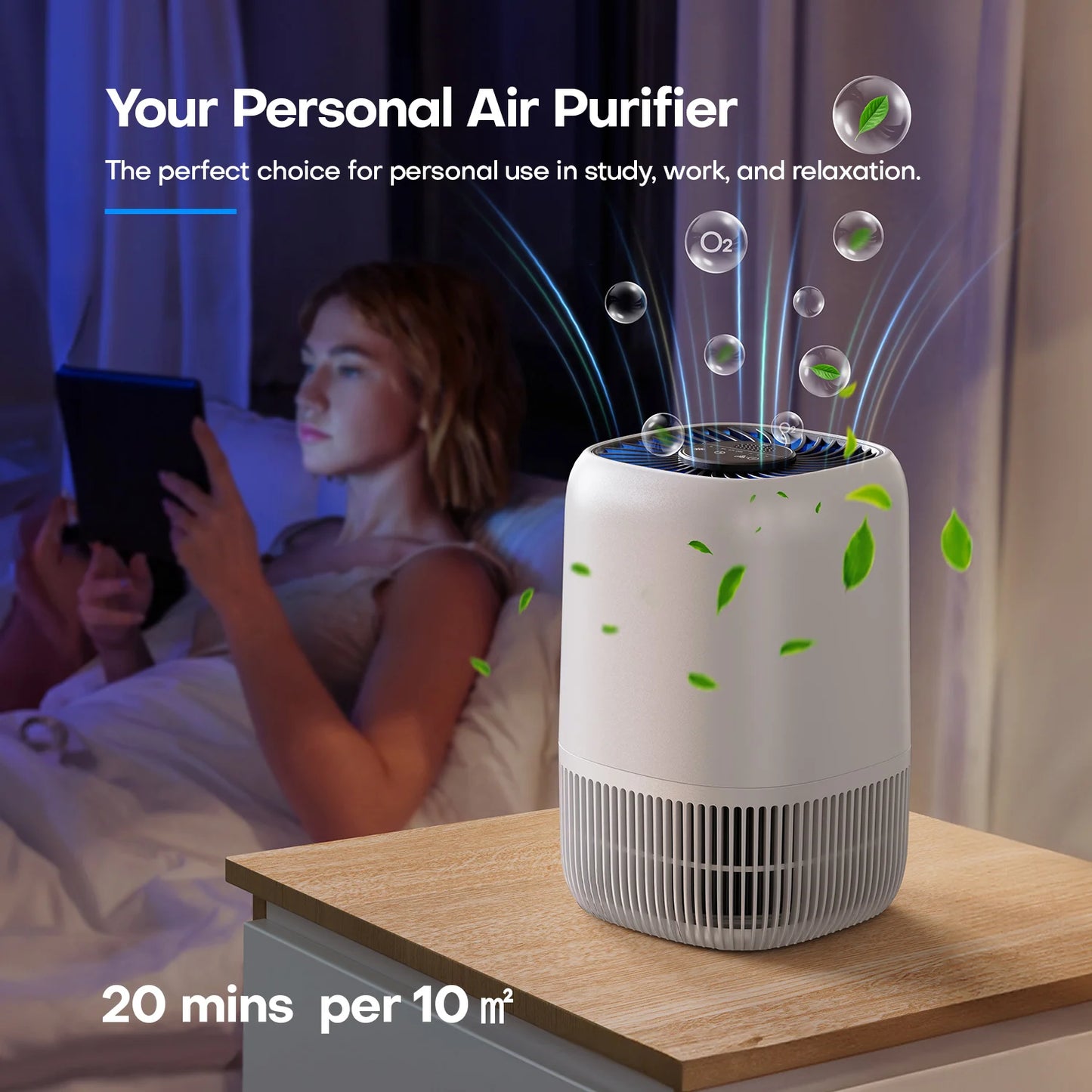 AROEVE Air Purifiers for Bedroom Home