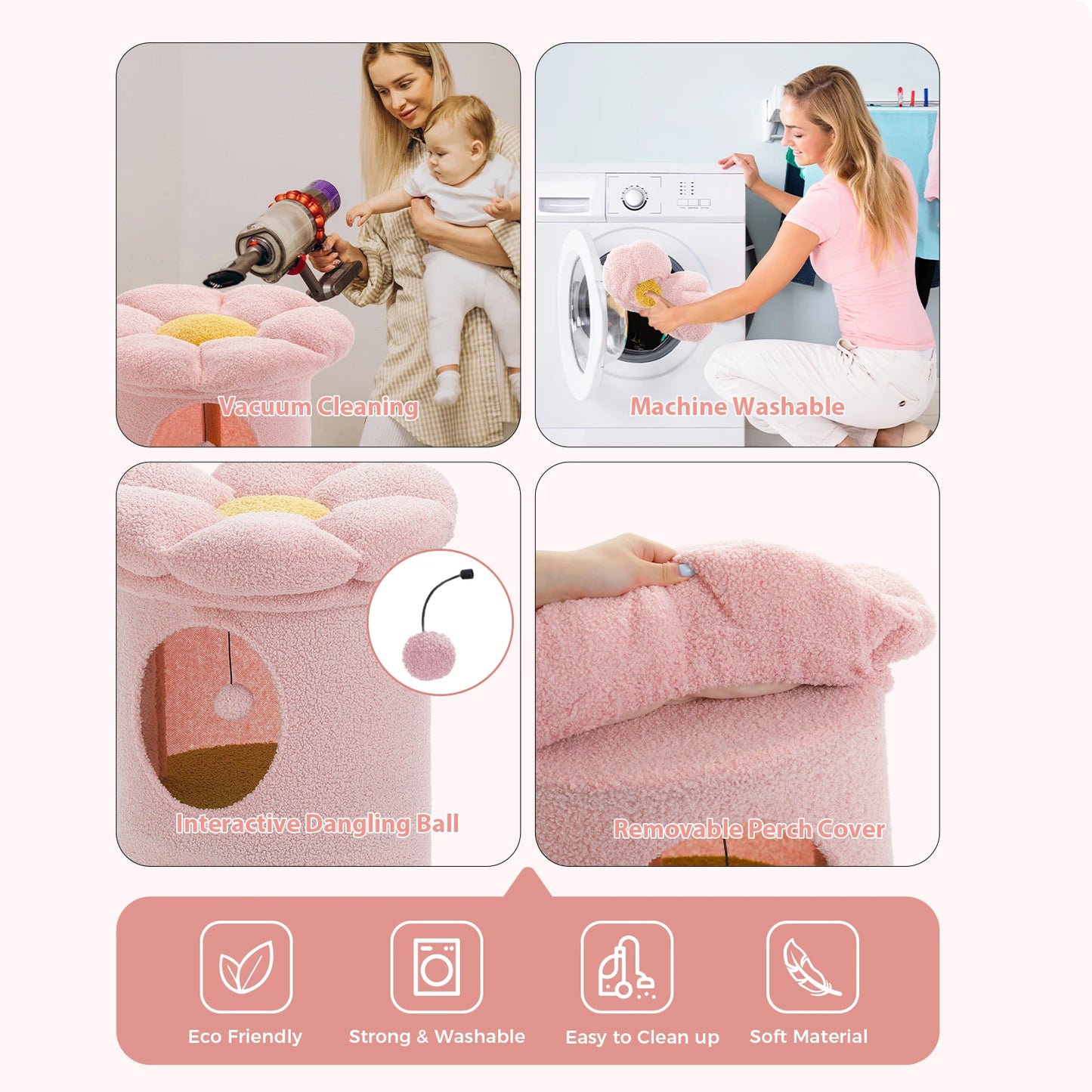 2-Storey Cat Beds for Indoor Cats Large Cat House