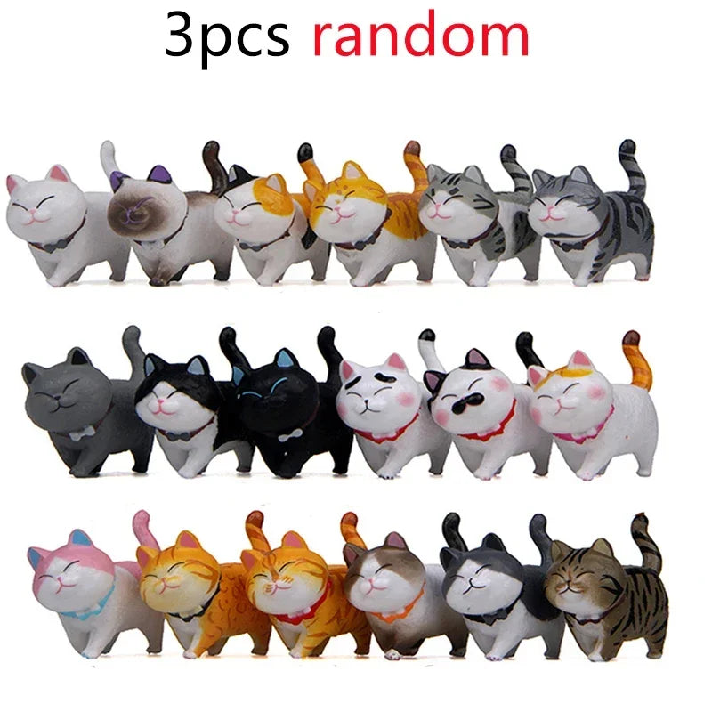 3pcs Random Styles Lovely Cat Series Refrigerator Magnet