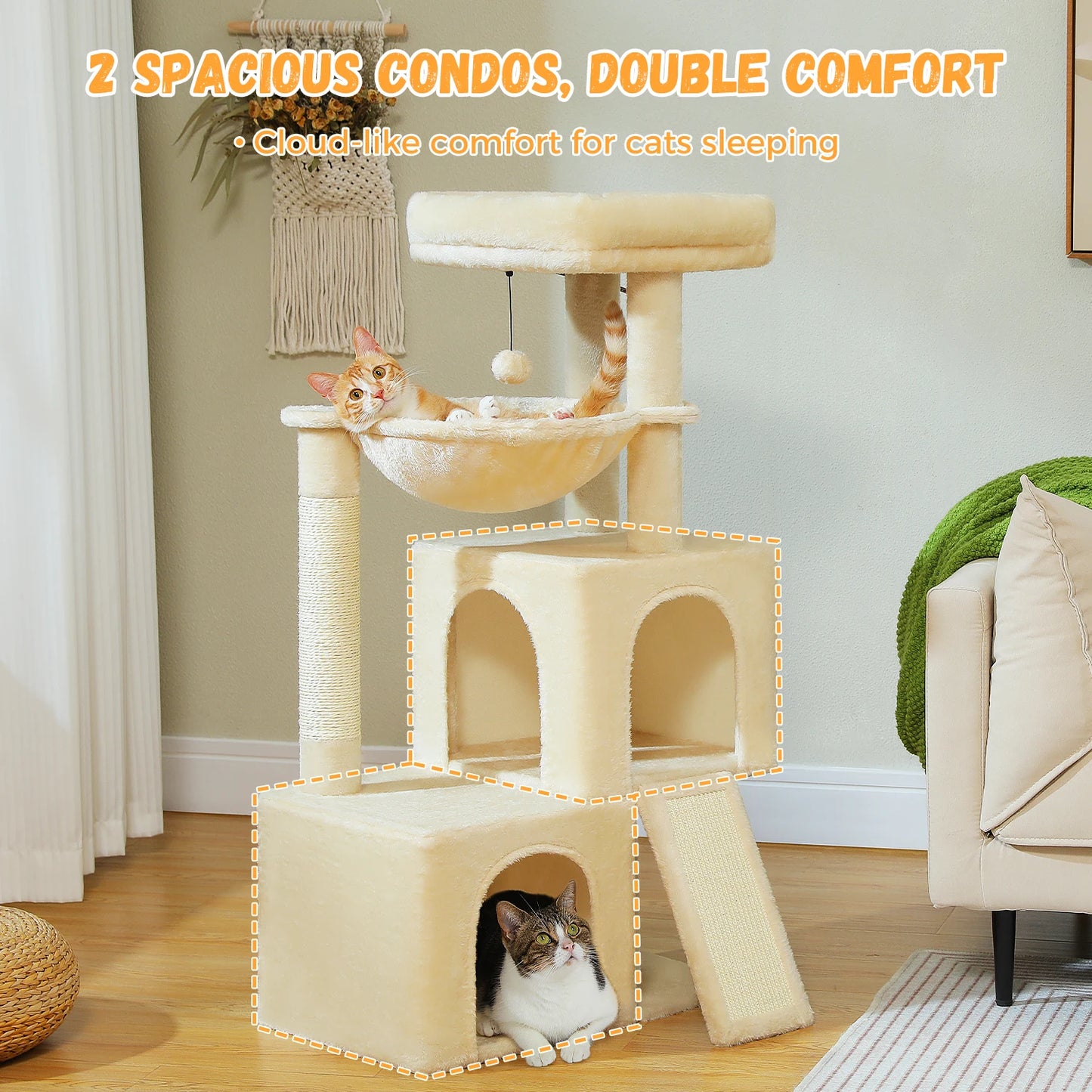 Large Cat Tree for Indoor Cats,