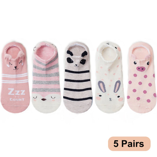 5 pairs women cotton socks stereoscopic