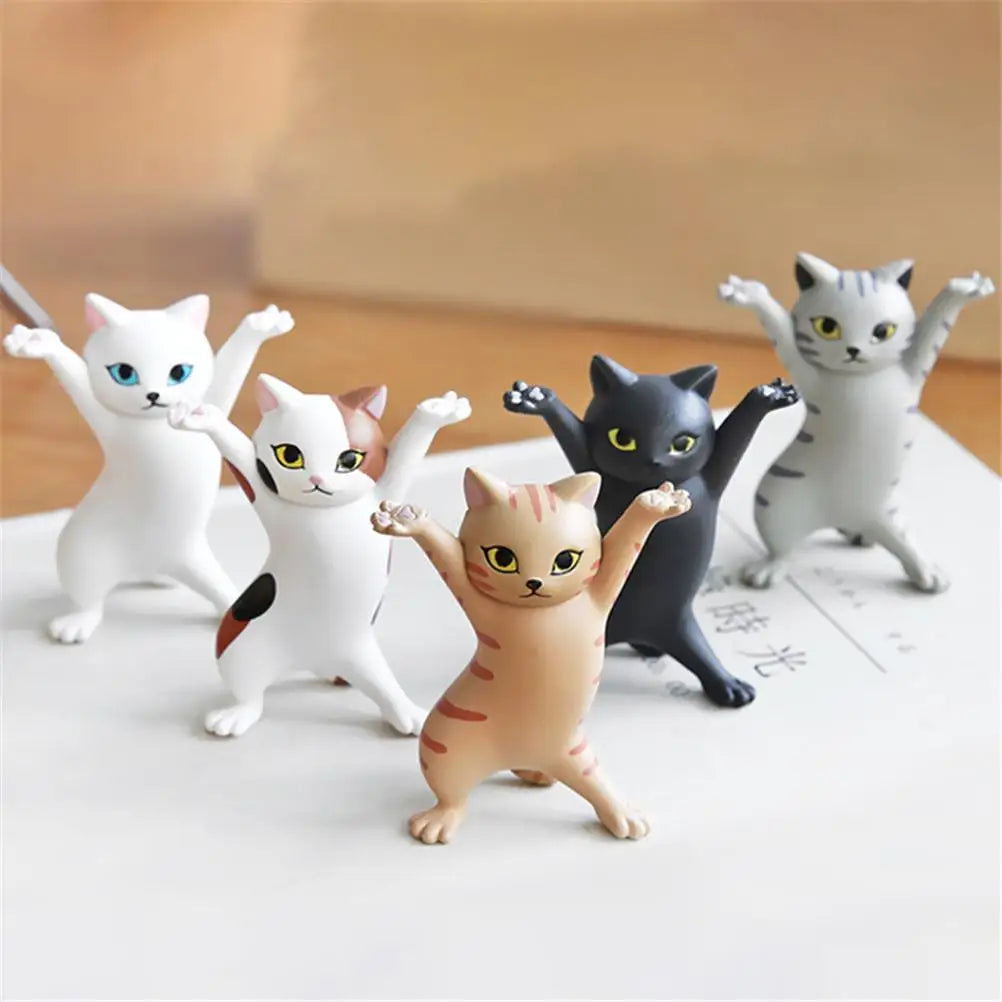 5PCS Anime Raising Hands Dancing Cat