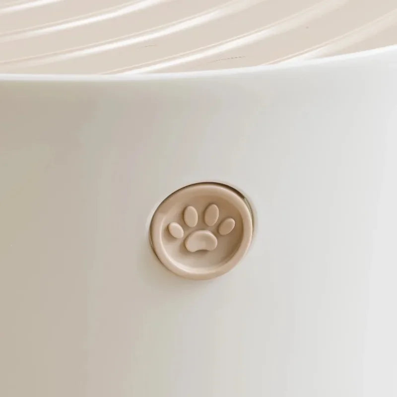 IRIS USA Large Round Top Entry Cat Litter Box with Scoop