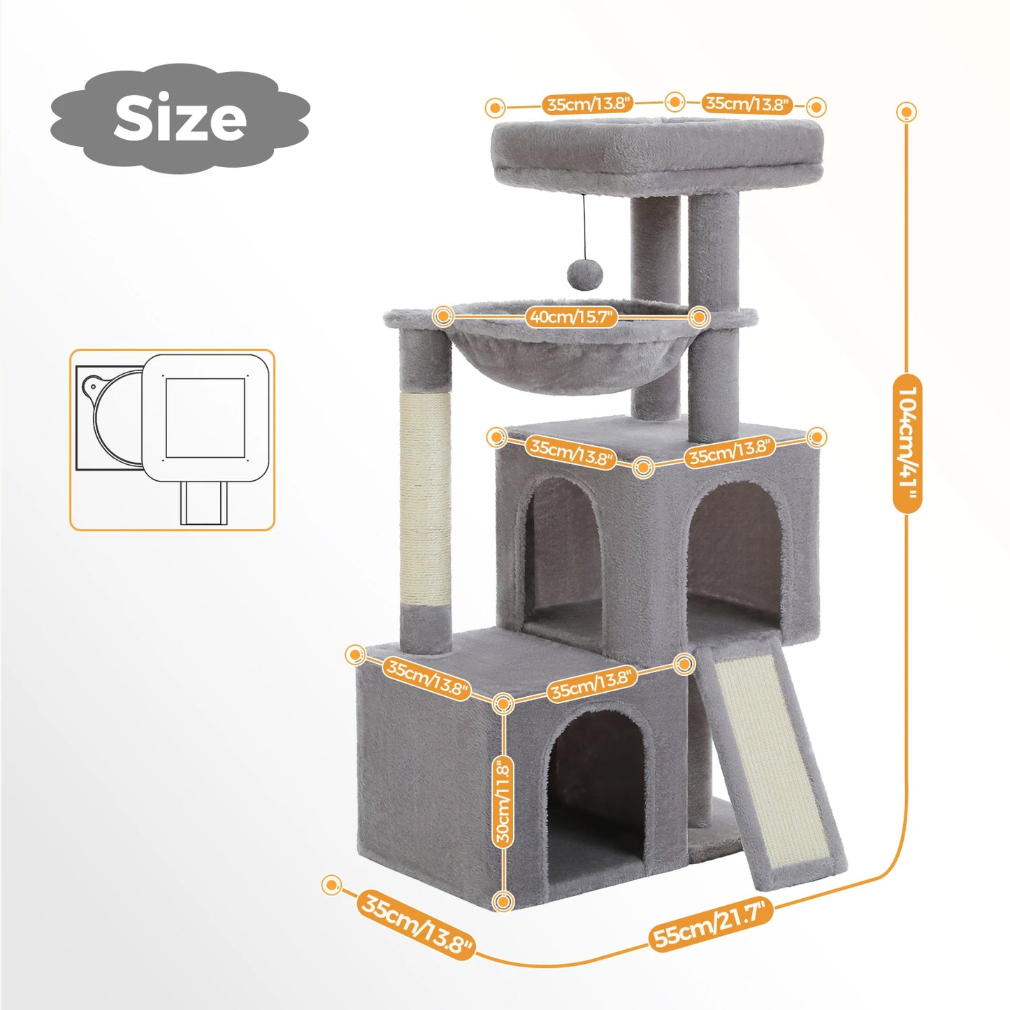 Large Cat Tree for Indoor Cats,