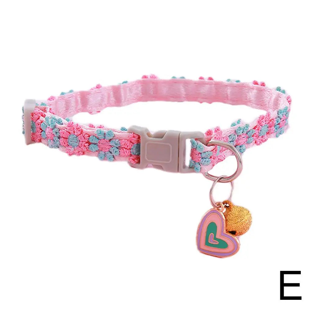 Pet Collar Adjustable Colorful Lace Flower Cat Collar