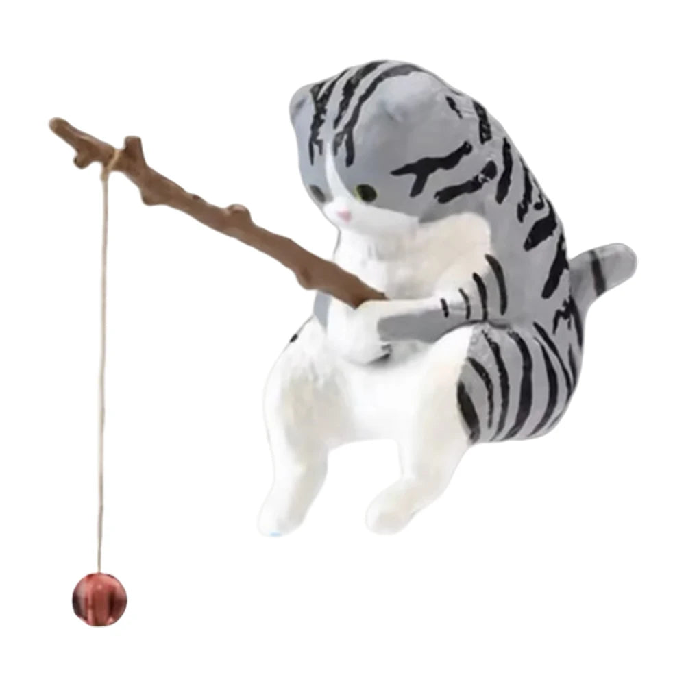 Fish Landscaping Cartoon Cat Statue